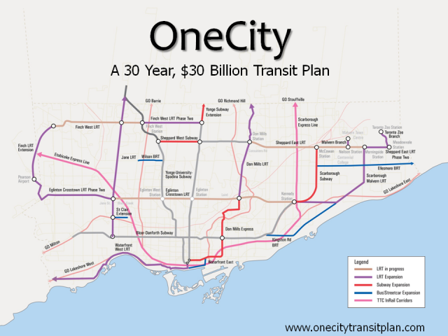 Map of the OneCity plan